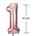 Jonhamwelbor 18 Number Balloons Rose Gold Big Giant Jumbo Number 18 Foil Mylar Balloons for 18th Birthday Party Supplies 18 Anniversary Events Decorations - Image 4