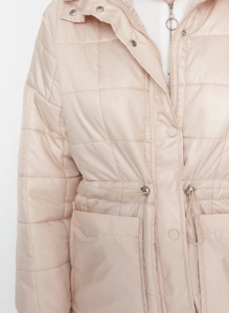 trendyol Pleated Waist Quilted Jacket
