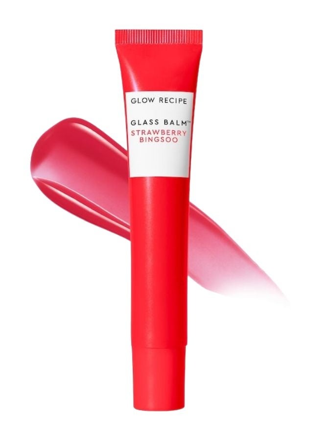 Glow Receipe Glass Balm Lip Treatment Strawberry Bingsoo (Sheer Pinky-Red) — 0.52 oz / 15 g - Image 1