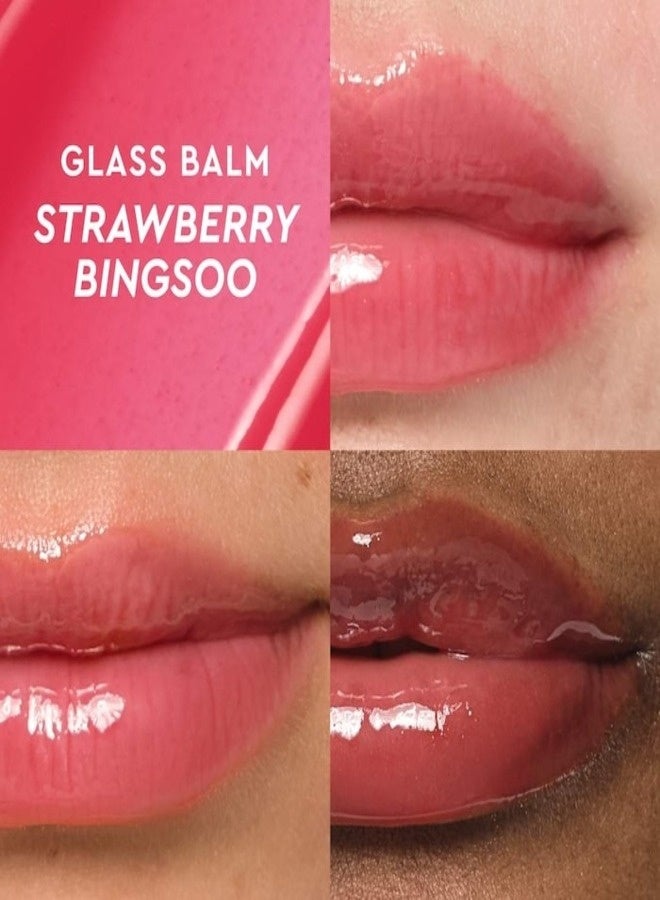 Glow Receipe Glass Balm Lip Treatment Strawberry Bingsoo (Sheer Pinky-Red) — 0.52 oz / 15 g - Image 2
