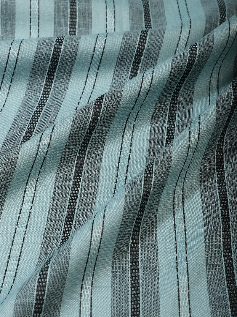 أيه كيه إس Sky Blue and Charcoal Striped Fabric