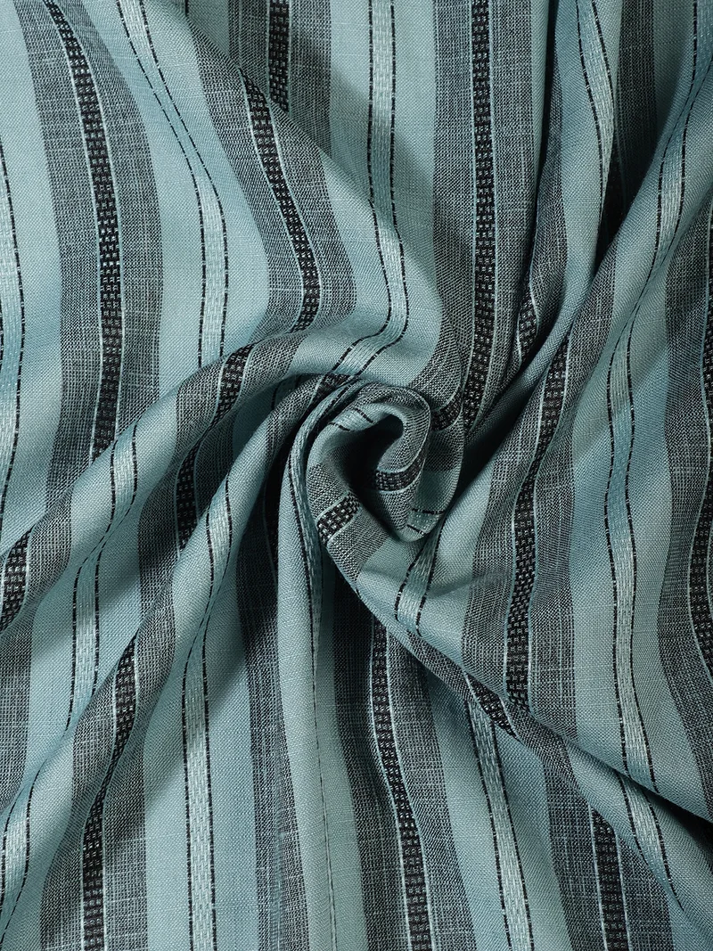 أيه كيه إس Sky Blue and Charcoal Striped Fabric