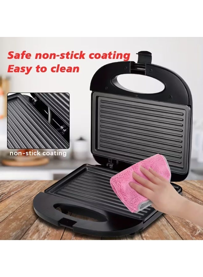 NIBEMINENT 1pc nirva Electric Sandwich Maker & Panini Press with Non-Stick Toasting Plates, -Sided Quick Toast, Removable Plates for Cleaning, Plug-in Breakfast Appliance (Compatible with Plug) - Image 4