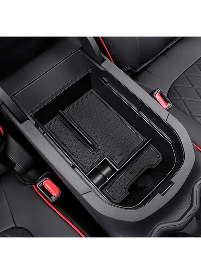 منظم وحدة التحكم المركزية الأحمر لسيارة تويوتا RAV4 2019-2024، صندوق تخزين مسند الذراع - Image 2