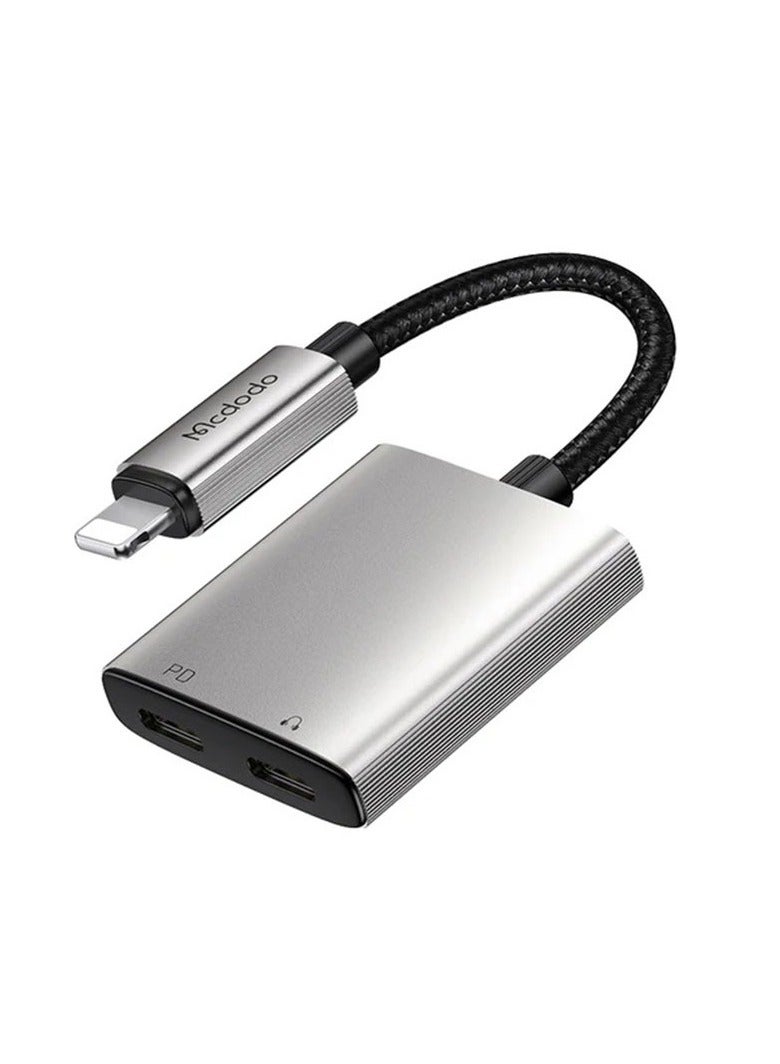 Mcdodo 2in1 Audio Adapter Mcdodo CA-5560 2in1 Lightning to 2x Lightning - Image 1