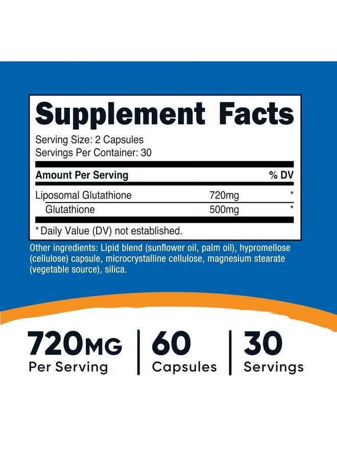 نوتريكوست، جلوتاثيون ليبوزومي، 60 كبسولة (360 ملغ لكل كبسولة) - Image 3