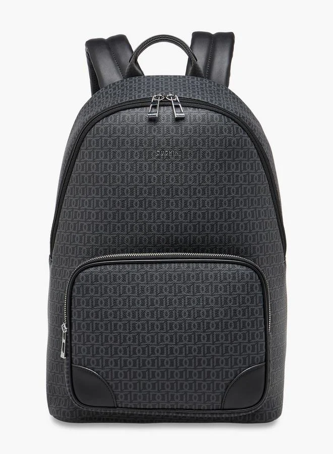 دوتشيني Men Monogram Print Backpack With Padded Straps