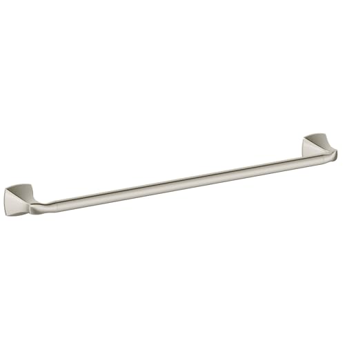 Moen Voss Brushed Nickel 24-Inch Bathroom Towel Bar, Wall Mounted Bath or Hand Towel Rack, YB5124BN - Image 2