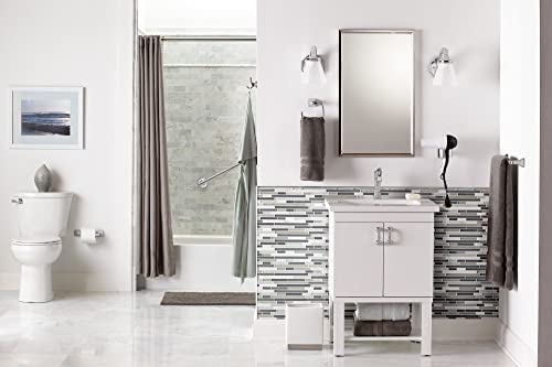 Moen Voss Brushed Nickel 24-Inch Bathroom Towel Bar, Wall Mounted Bath or Hand Towel Rack, YB5124BN - Image 3