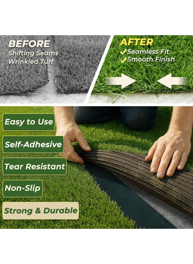 Linghou Double-Sided Artificial Grass Turf Seam Tape (6”x16') Self Adhesive Seaming Tape for Concrete, Wood Floors, Patios, Indoor/Outdoor Carpets Fake Green Lawn Synthetic Turf Rug, Durable - Image 3