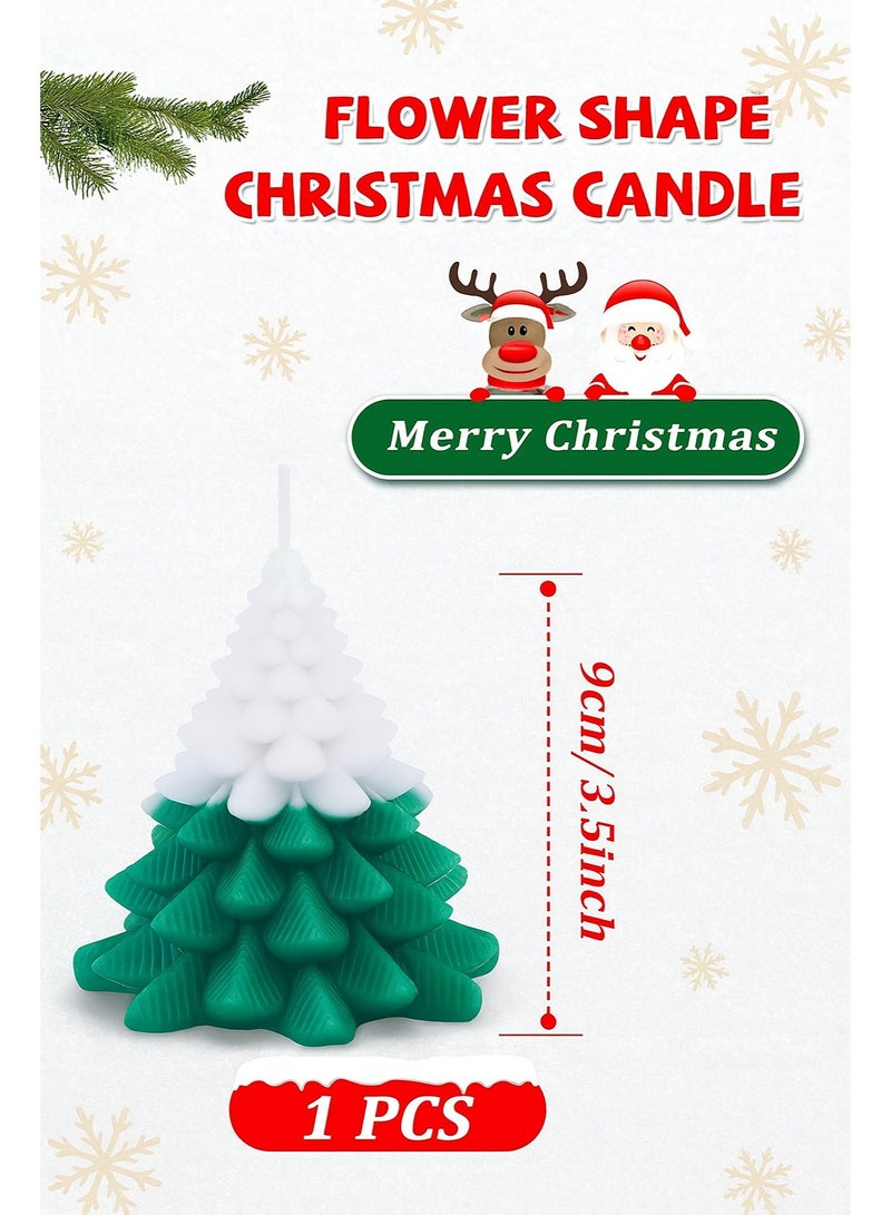 FOLAI 1pcs Christmas Tree Shaped Candle Christmas Tree Scented Candles Tree Shaped Candle for Home Candles Gift for Christmas Party Holiday New Year Decoration - Image 2