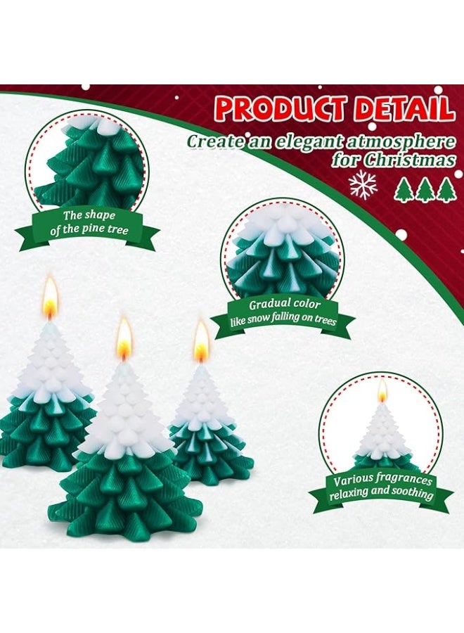 FOLAI 1pcs Christmas Tree Shaped Candle Christmas Tree Scented Candles Tree Shaped Candle for Home Candles Gift for Christmas Party Holiday New Year Decoration - Image 3