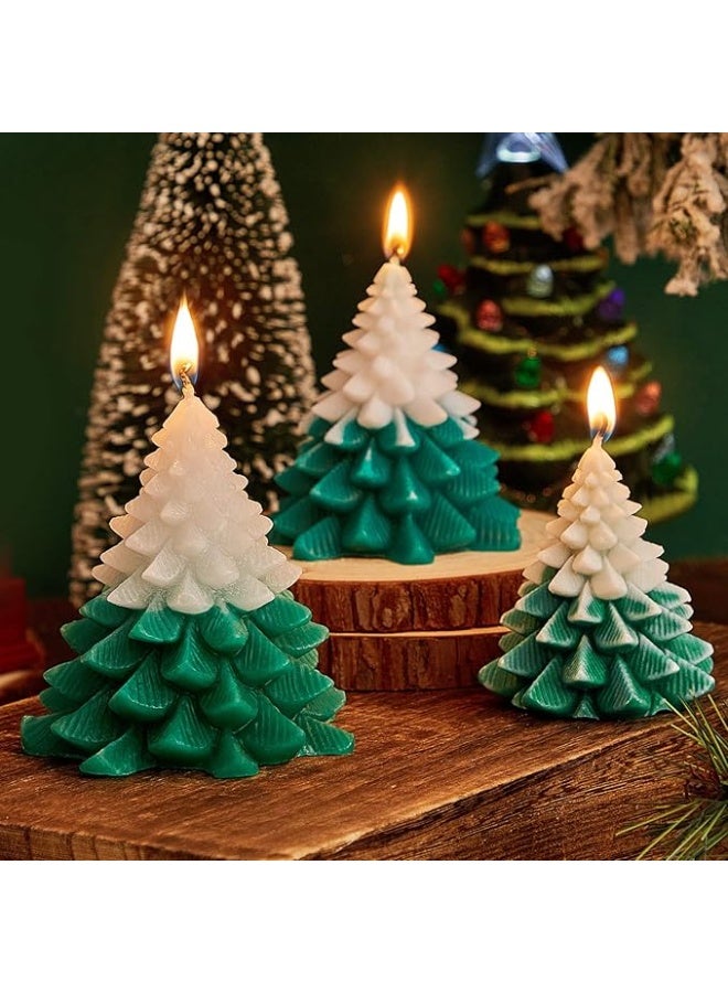 FOLAI 1pcs Christmas Tree Shaped Candle Christmas Tree Scented Candles Tree Shaped Candle for Home Candles Gift for Christmas Party Holiday New Year Decoration - Image 4