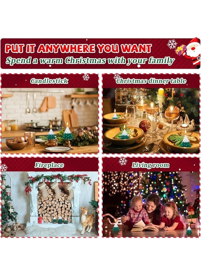 FOLAI 1pcs Christmas Tree Shaped Candle Christmas Tree Scented Candles Tree Shaped Candle for Home Candles Gift for Christmas Party Holiday New Year Decoration - Image 5