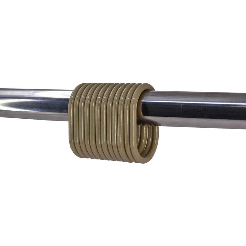 KidsCity.in Shower Curtain Rings, Plastic Rust-Proof, Unbreakable, Slides Easily on Bath Drape Rod, Curtain Liner, 36 C Shape Hooks - (JS160901) Dusky Brown  - Image 3
