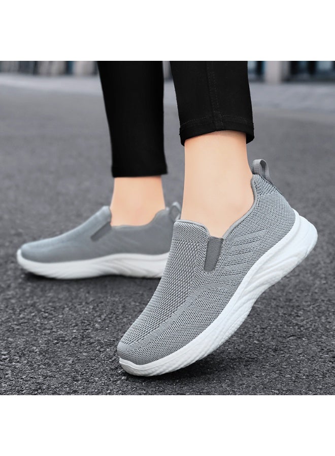 NIBEMINENT أحذية مشي نسائية للياقة البدنية صيفية شبكية رياضية خارجية مسطحة خفيفة غير قابلة للانزلاق تنفسية حذاء رياضي ناعم - Image 1