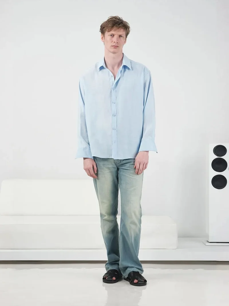 جيستو GIESTO Oversized Button-Up Shirt