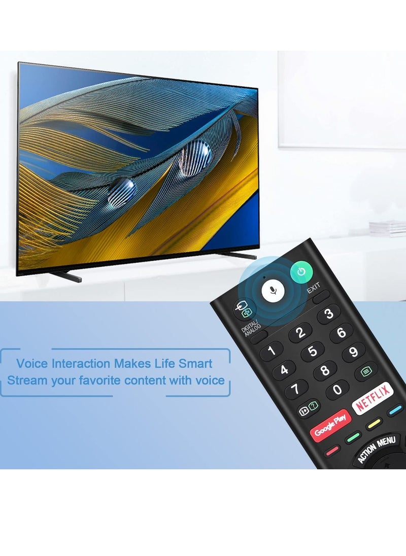 Generic - Universal Voice Remote Control for Sony Smart TV Bluetooth Controller All Sony Bravia LED OLED LCD 4K UHD HDTV HDR Android TV, with Google Play, Netflix Button RMF-TX200U - Image 1