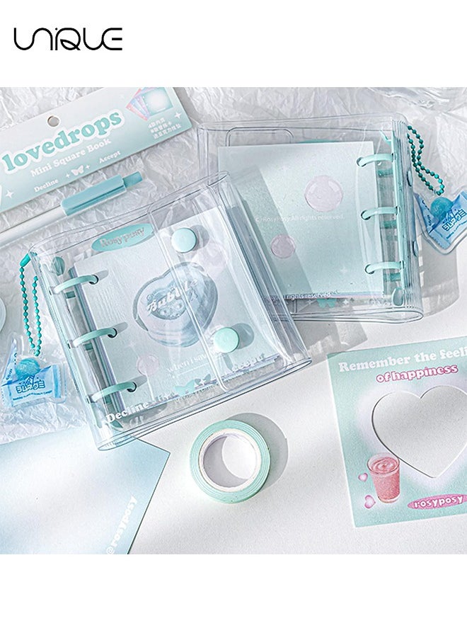 3 Inch Kpop Photocard Holder Book with 70 Inner Pages - Mini Photocard Binder - PVC Cute Photo Album Photocard Id Holder (Green)