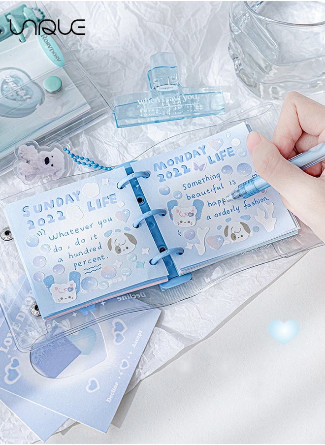 3 Inch Kpop Photocard Holder Book with 70 Inner Pages - Mini Photocard Binder - PVC Cute Photo Album Photocard Id Holder (Green)