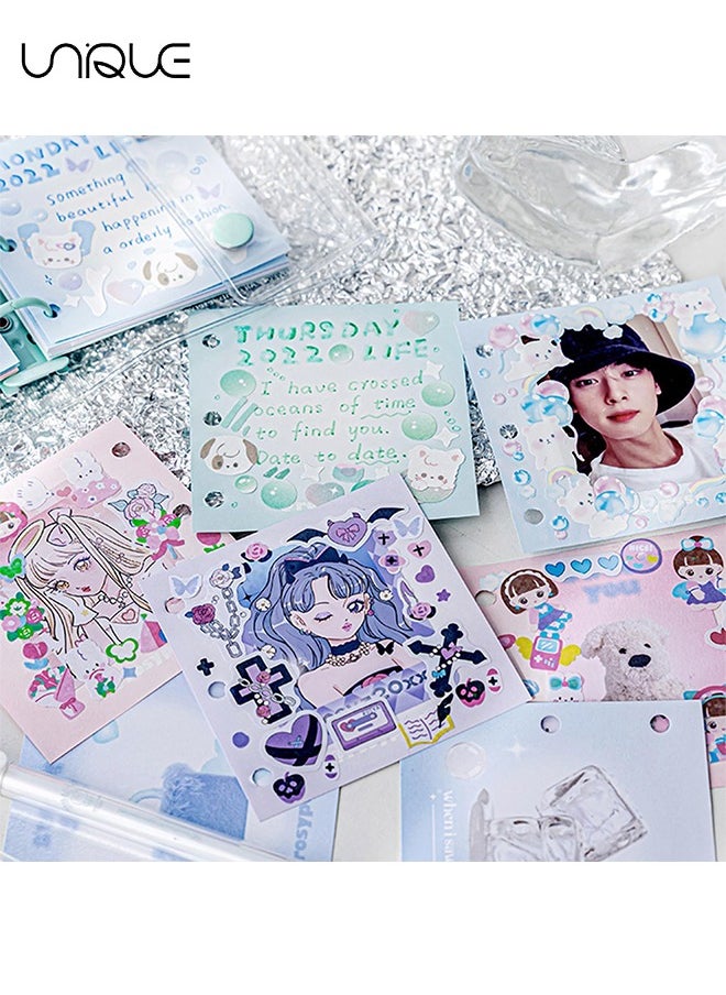 3 Inch Kpop Photocard Holder Book with 70 Inner Pages - Mini Photocard Binder - PVC Cute Photo Album Photocard Id Holder (Green)