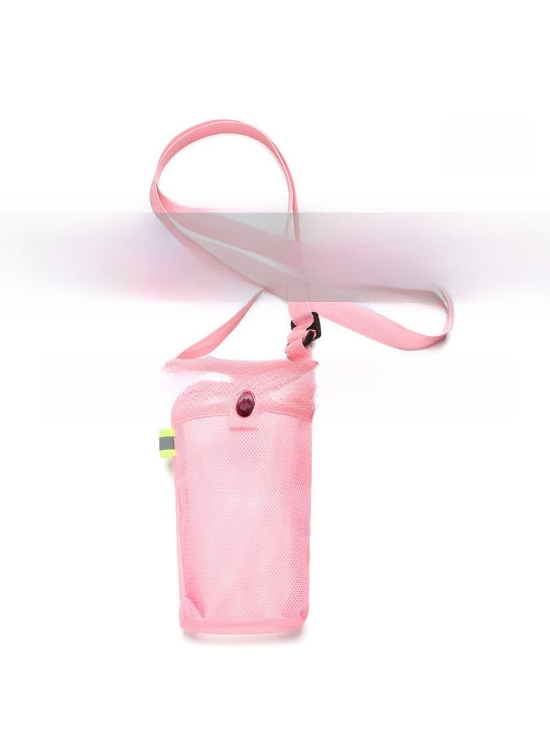 Insulated Cup Sleeve Mesh Pouch Pink Medium 