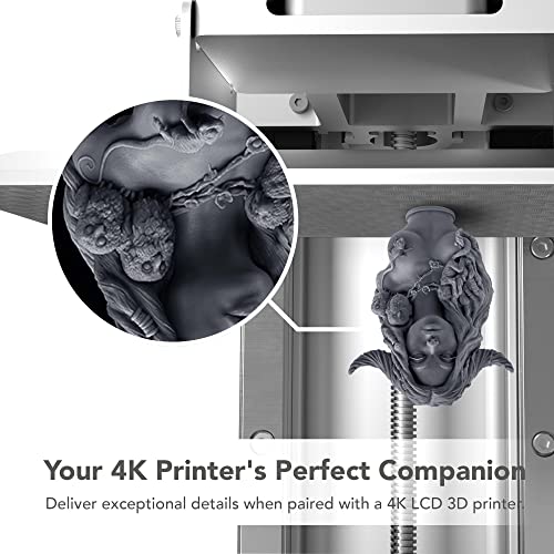 phrozen Aqua 4K Resin for High-Precision 3D Printing,405nm LCD UV-Curing Photopolymer Resin for Low Shrinkage, Great Detail, Low Odor, Non-Brittle (Gray, 1KG) - Image 4