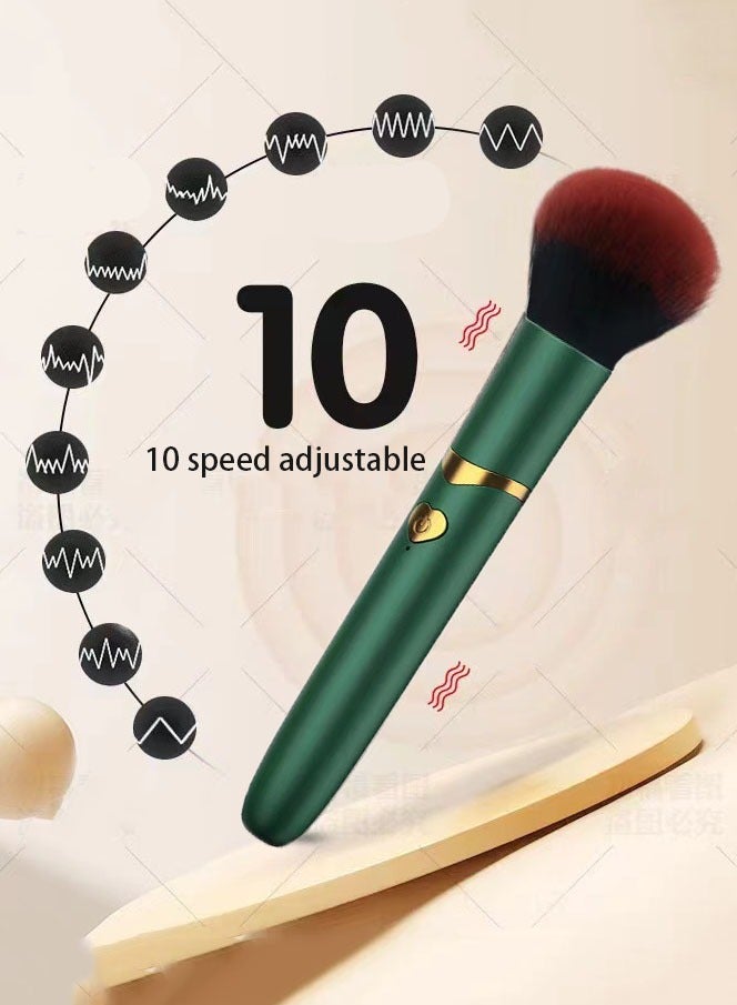 Generic Electric Brush Accessories Portable Quiet and Comfortable Electric,Electric Face Makeup Brushes, Hand-held Brush with 10 Adjustable Gears Vibration for Relaxing Time  - Image 3