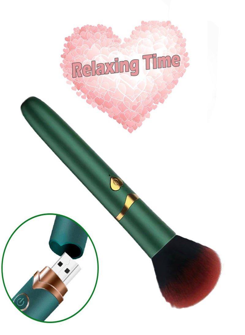 Generic Electric Brush Accessories Portable Quiet and Comfortable Electric,Electric Face Makeup Brushes, Hand-held Brush with 10 Adjustable Gears Vibration for Relaxing Time  - Image 4