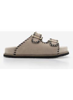 MARJIN Women's Leather Double Banded Rope Casual Slippers Hanset  - Image 2