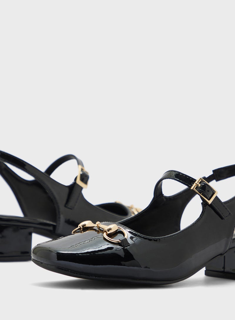 ايلا حذاء ماري جين بكعب   بإبزيم على شكل لجام حصان - Image 4