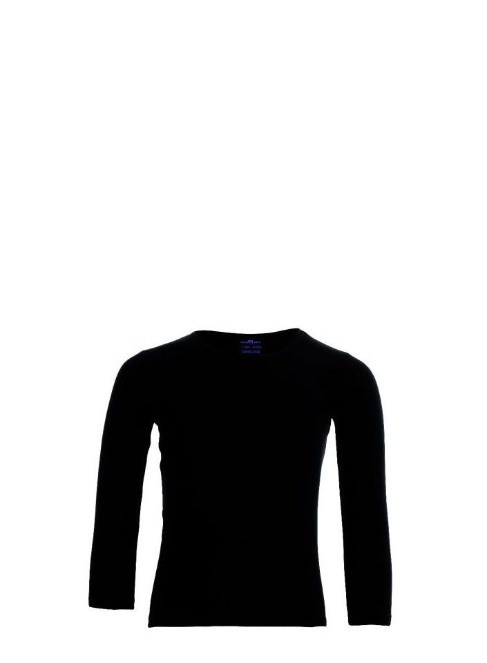 Mesery Full Sleeve Round Neck T- Shirts - For Boys-Black 