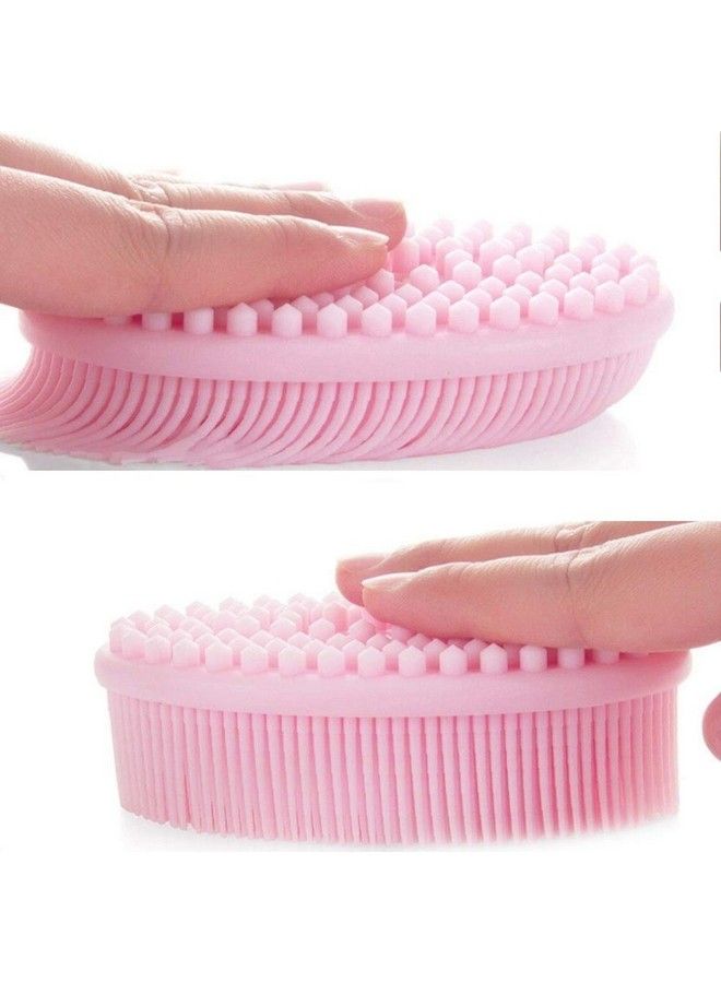 Kytaste Soft Silicone Bath Shower Massage Body Cleaning Wash Shampoo Brush (Multi Color) (Shower Silicone Brush) - Image 3