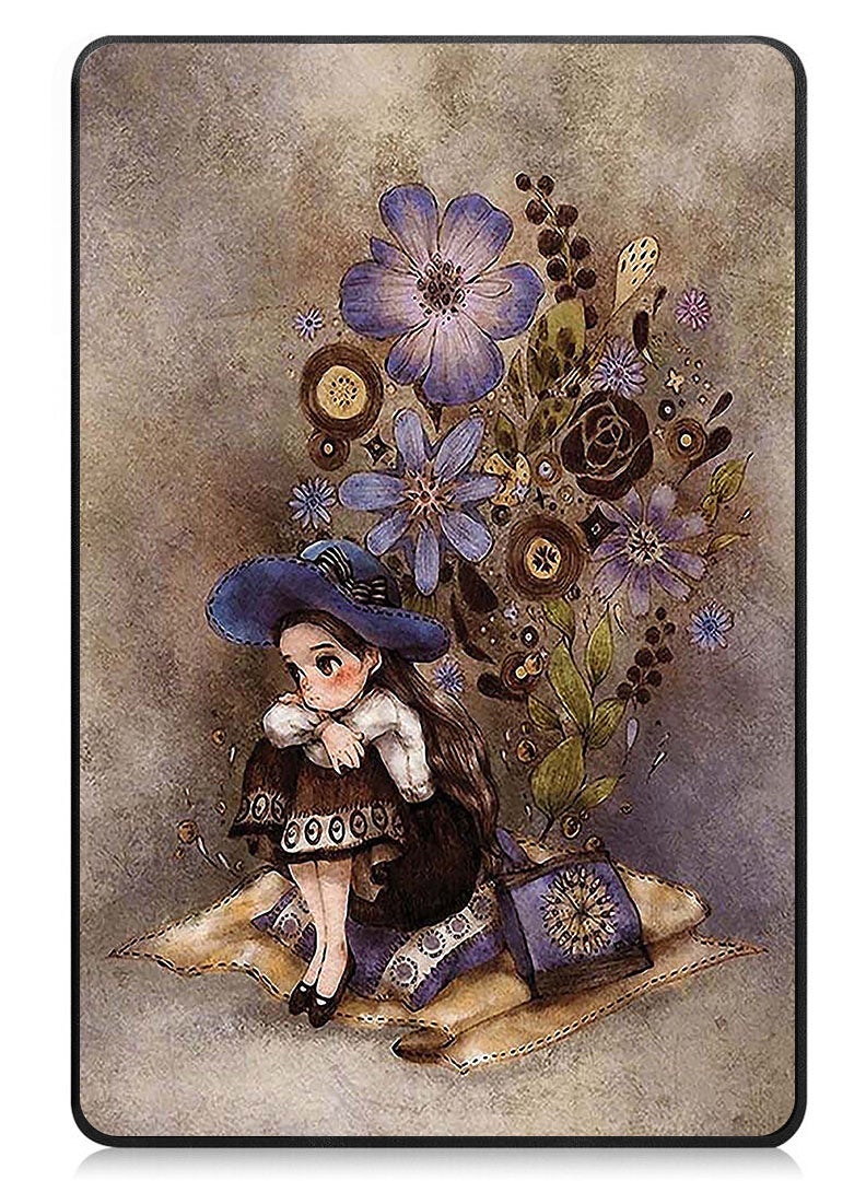 Theodor Protective Flip Case For Samsung Galaxy Tab S9 FE Plus With Trifold Stand Auto Wake Sleep Shockproof Cover Little Girl Thinking - Image 1