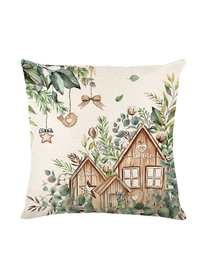 yongsheng Farmhouse Spring Throw Pillows 45*45cm Pillow Cover Set of 4, Colorful Plaid Bless Our Sweet Home Cottage Springtime Seasonal Decorations  - Image 2