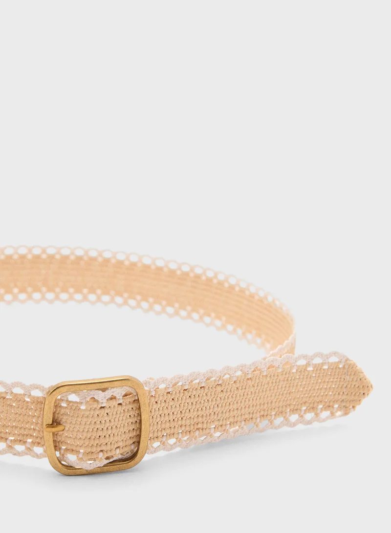 MANGO Metal Buckle Belt