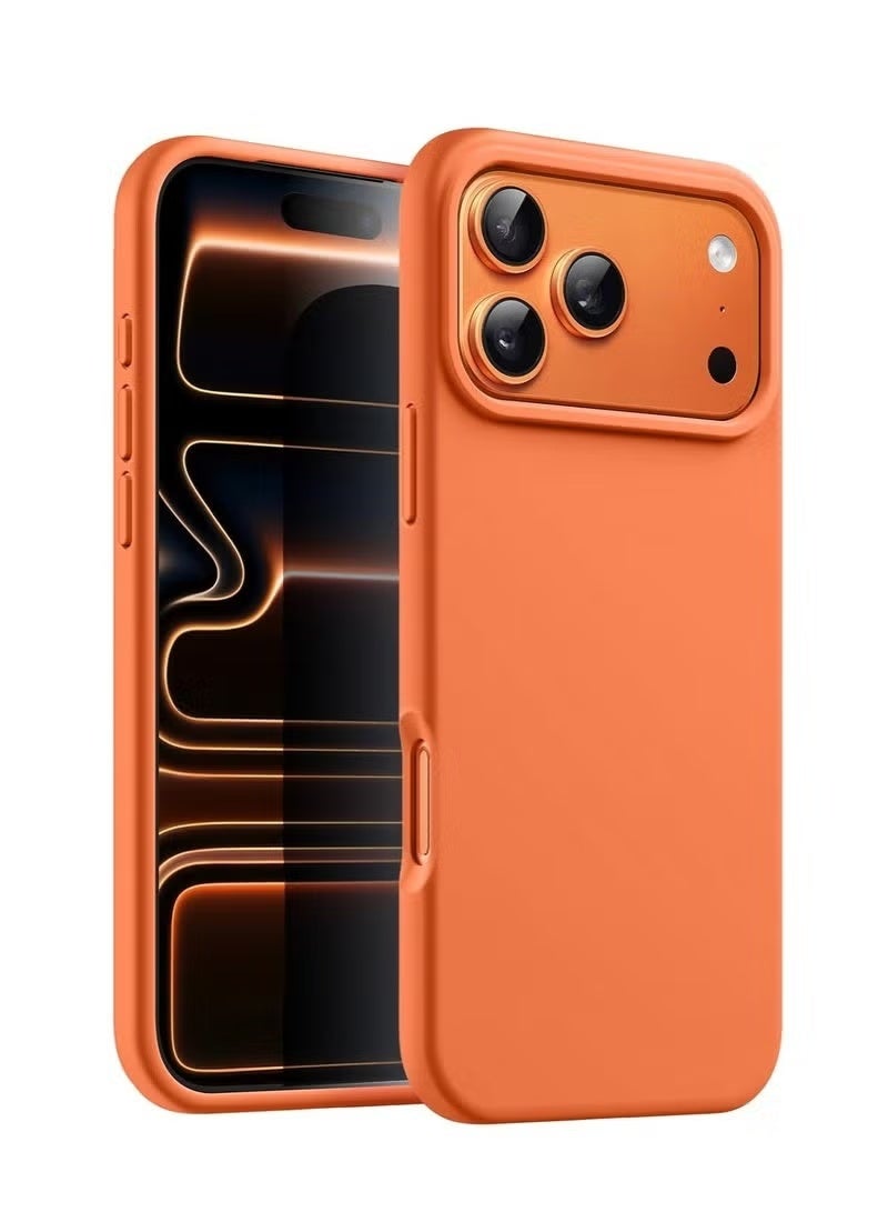 جينيكست جراب سيليكون سائل لهاتف iPhone 17 Pro Max - غطاء مقاوم للصدمات ناعم الملمس مع بطانة من الألياف الدقيقة، وحماية كاملة للجسم مضادة للخدش وتصميم نحيف وخفيف الوزن - متوافق مع iPhone 17 Pro Max - Image 1