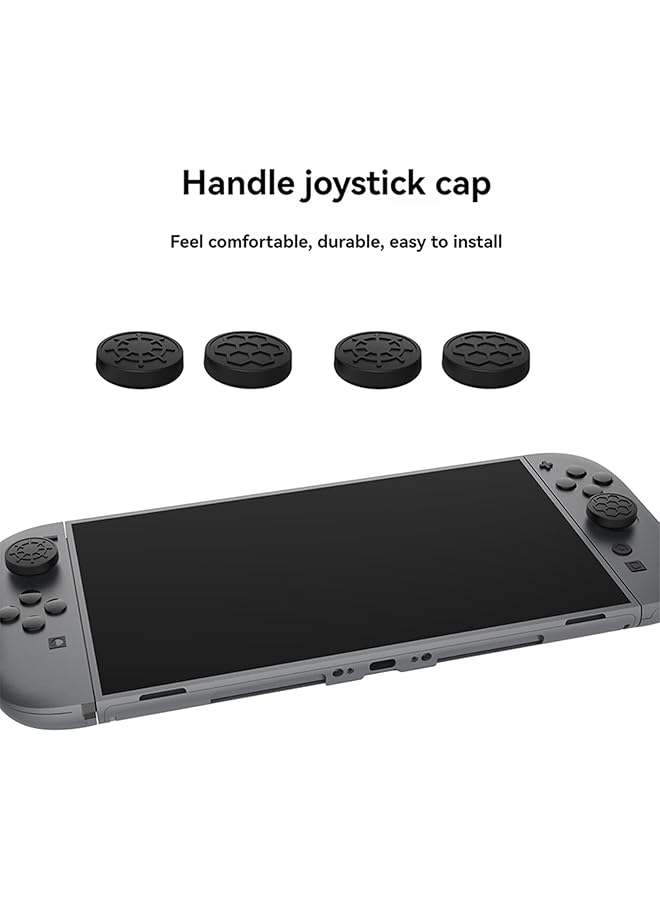Grip Sticker Skin Compatible With Switch 2 Game Console Dust Wrap Protection Kit With Dust Plugs Left & Right Joycon Stickers Silicone Rocker Caps - Image 2