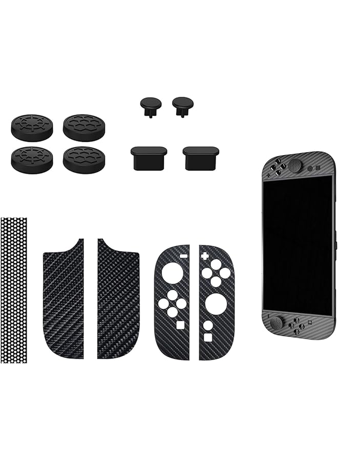 Grip Sticker Skin Compatible With Switch 2 Game Console Dust Wrap Protection Kit With Dust Plugs Left & Right Joycon Stickers Silicone Rocker Caps - Image 1