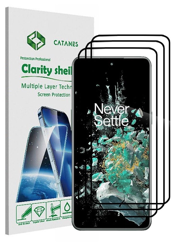 CATANES - 3 Pack For OnePlus Ace Pro Screen Protector Tempered Glass Full Glue Back - Image 1