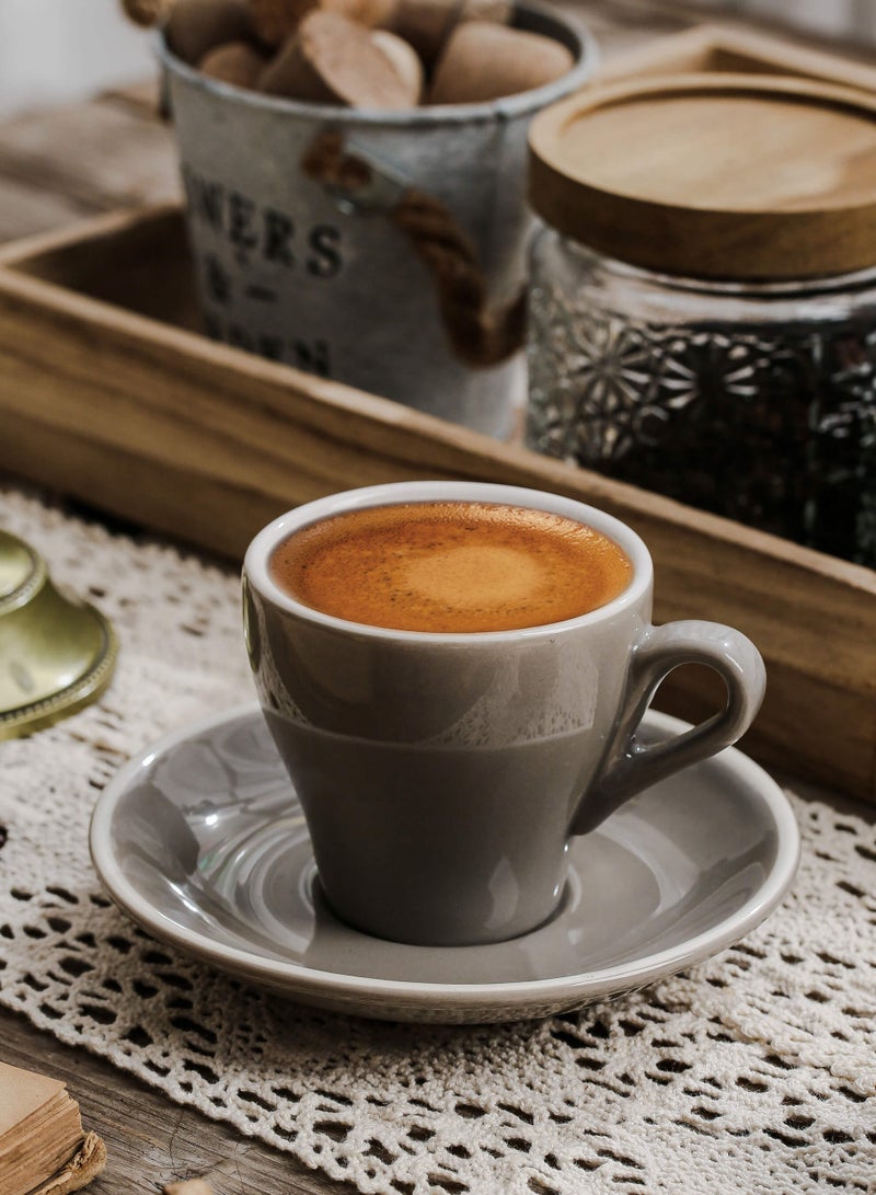 Shuer Ceramic Coffee Cup, Espresso Coffee Cup，Cup and Saucer Set Suitable for Home Office Restaurant Gifts Garden Party Home Afternoon Tea Set - Image 1