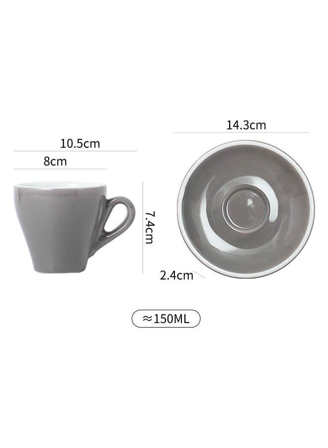 Shuer Ceramic Coffee Cup, Espresso Coffee Cup，Cup and Saucer Set Suitable for Home Office Restaurant Gifts Garden Party Home Afternoon Tea Set - Image 5