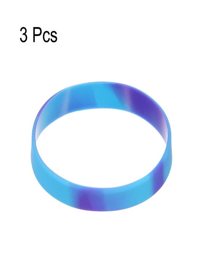 ميكسينيتي مجموعة أساور ميكانيكسي، 3 قطع، عرض 1.25 سم، طول 20 سم، مثالية للأندية الرياضية، والألعاب الجماعية، وحفلات المناسبات، إكسسوارات رياضية أنيقة، أساور متعددة الألوان (أزرق/بنفسجي). - Image 3