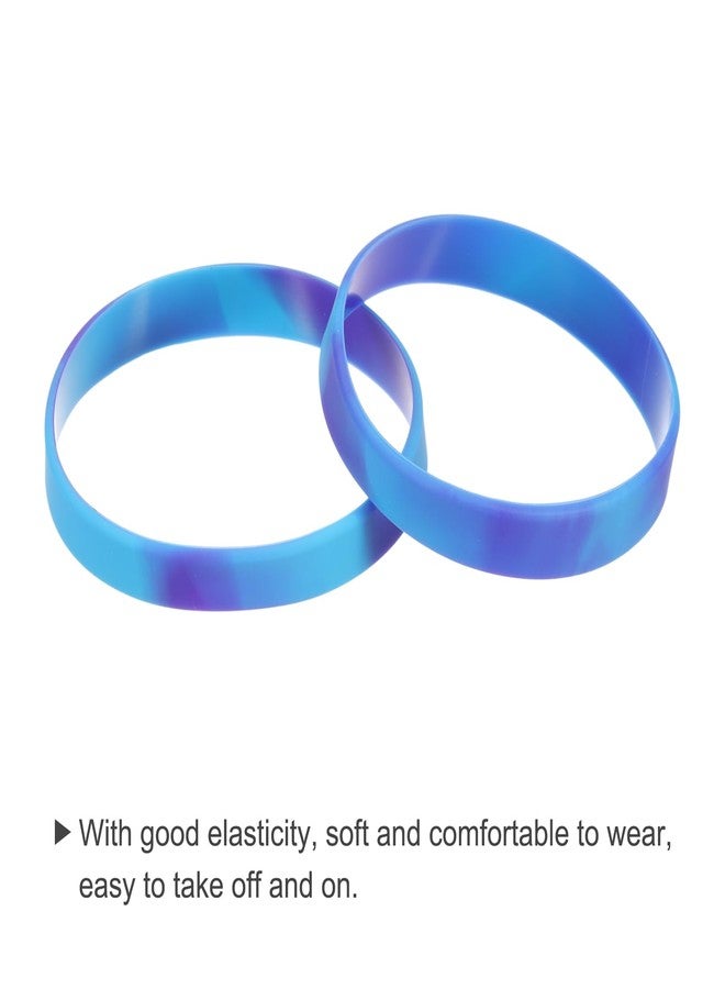 ميكسينيتي مجموعة أساور ميكانيكسي، 3 قطع، عرض 1.25 سم، طول 20 سم، مثالية للأندية الرياضية، والألعاب الجماعية، وحفلات المناسبات، إكسسوارات رياضية أنيقة، أساور متعددة الألوان (أزرق/بنفسجي). - Image 4