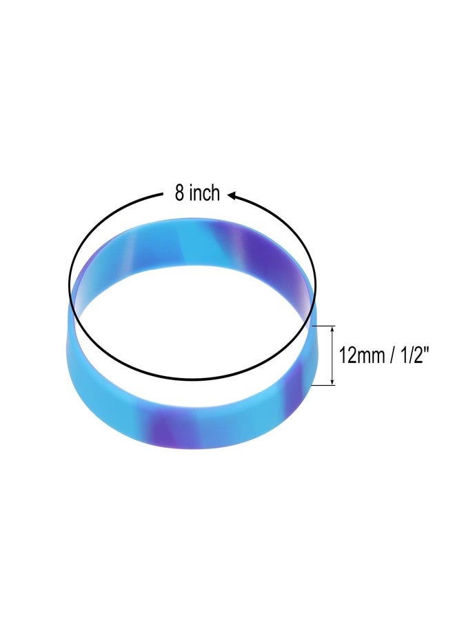 ميكسينيتي مجموعة أساور ميكانيكسي، 3 قطع، عرض 1.25 سم، طول 20 سم، مثالية للأندية الرياضية، والألعاب الجماعية، وحفلات المناسبات، إكسسوارات رياضية أنيقة، أساور متعددة الألوان (أزرق/بنفسجي). - Image 2