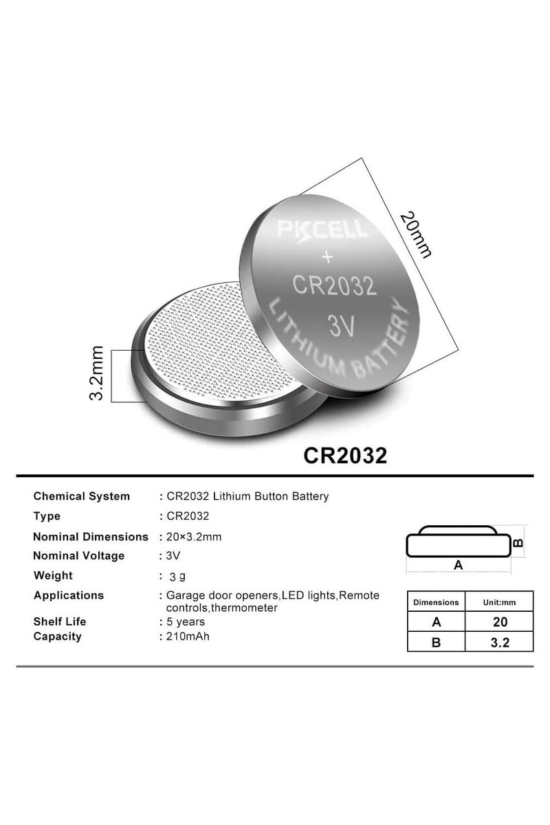 card 5 Batteries CR2032 - Image 3