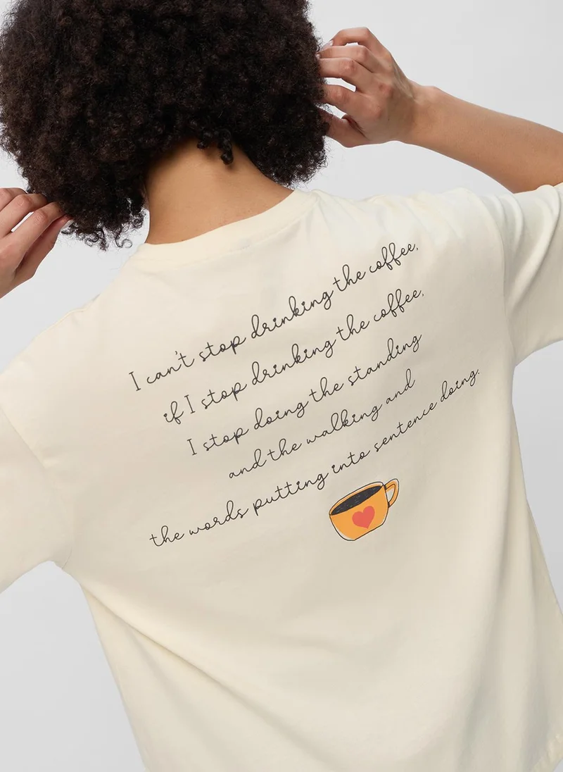 ذا سوليد ستور The Souled Store Women Gilmore Girls White Graphic Oversized T-Shirts