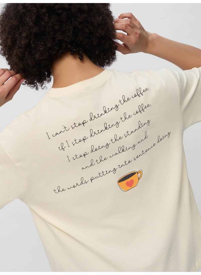 The Souled Store The Souled Store Women Gilmore Girls Cream Graphic Printed Oversized T-Shirts
