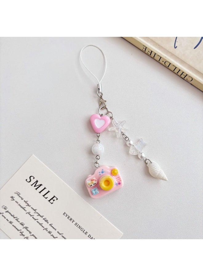 NIBEMINENT Phone Charm/ Chain Strap for Women Girls, Cute Girl Ocean Cell Phone Case Lanyard Wrist Strap