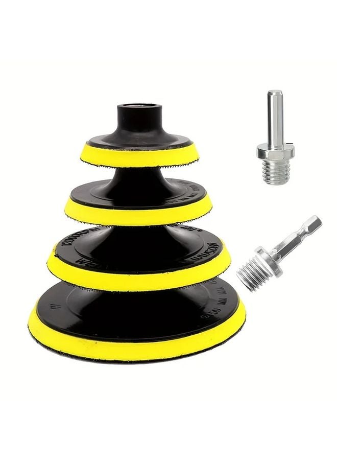 3Pcs Nylon Grit Sanding Pads Set 100mm 2Pcs Rod For Angle Grinder Drill Polisher - Image 2